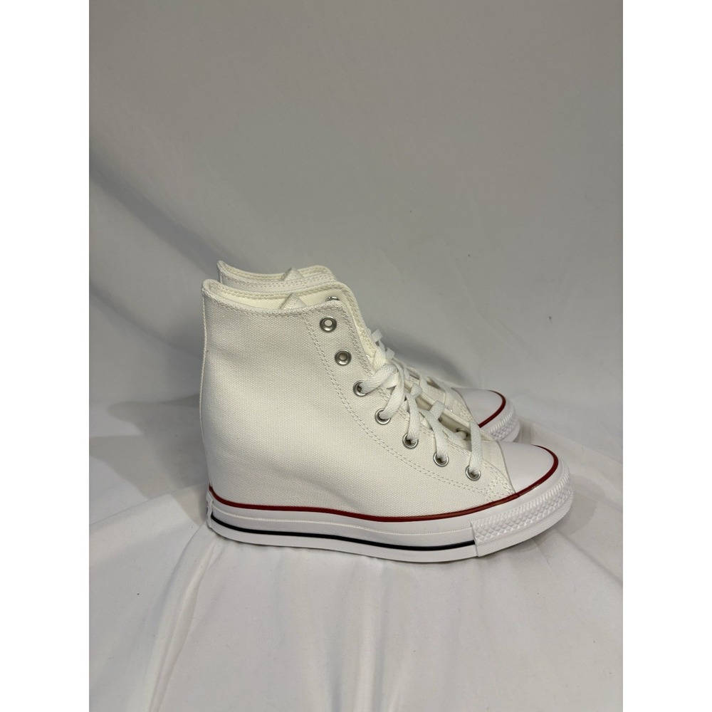 Size 9.5 Women's Converse Chuck Taylor All Star Wedge Platform Shoes / A11908C - Picture 2 of 8